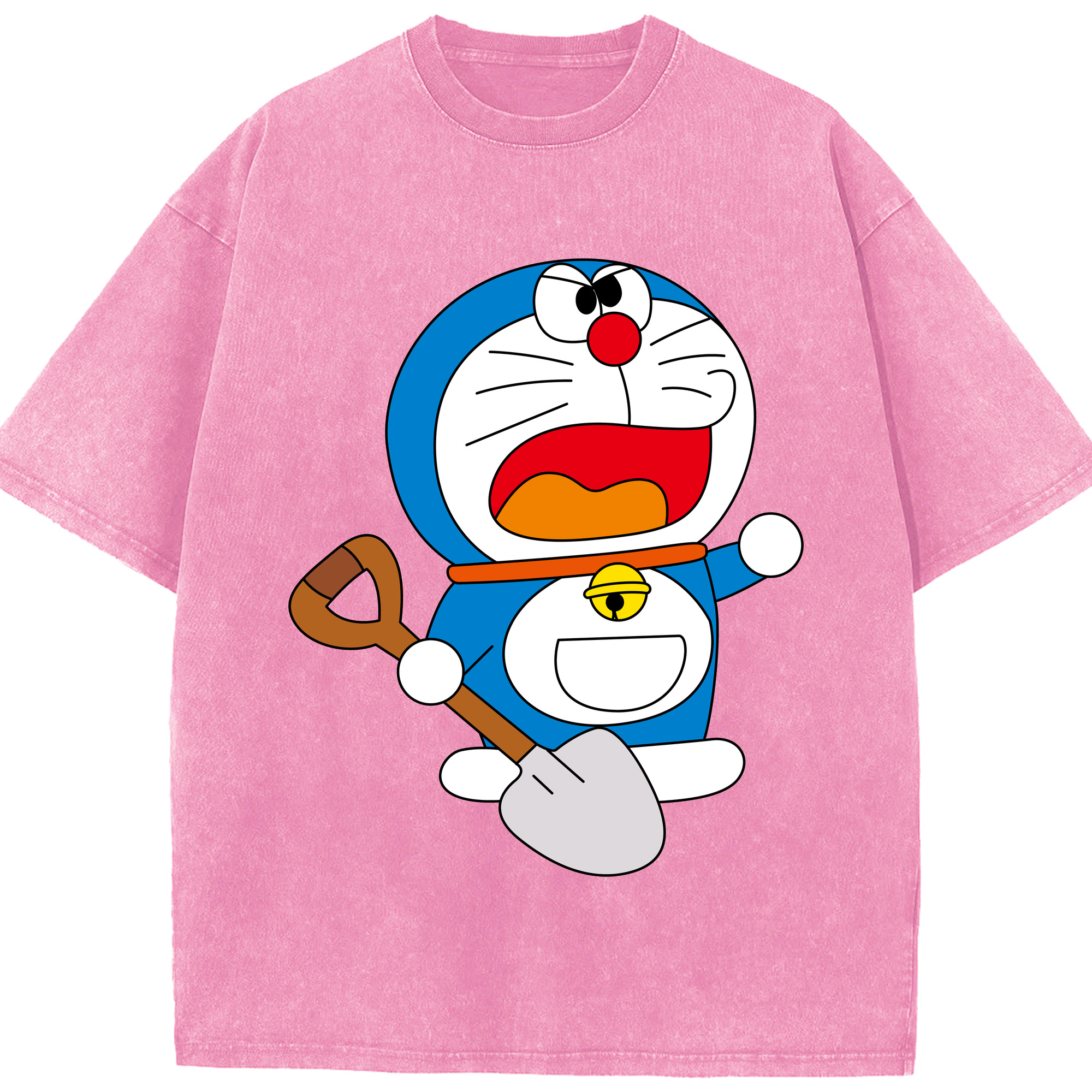 （画像用） ドラえもん Doraemon 綿100% ヴィンテージ風 半袖Tシャツ（フロントプリント）